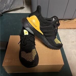 Adidas Ultra Boost Black and Yellow Athletic Shoes